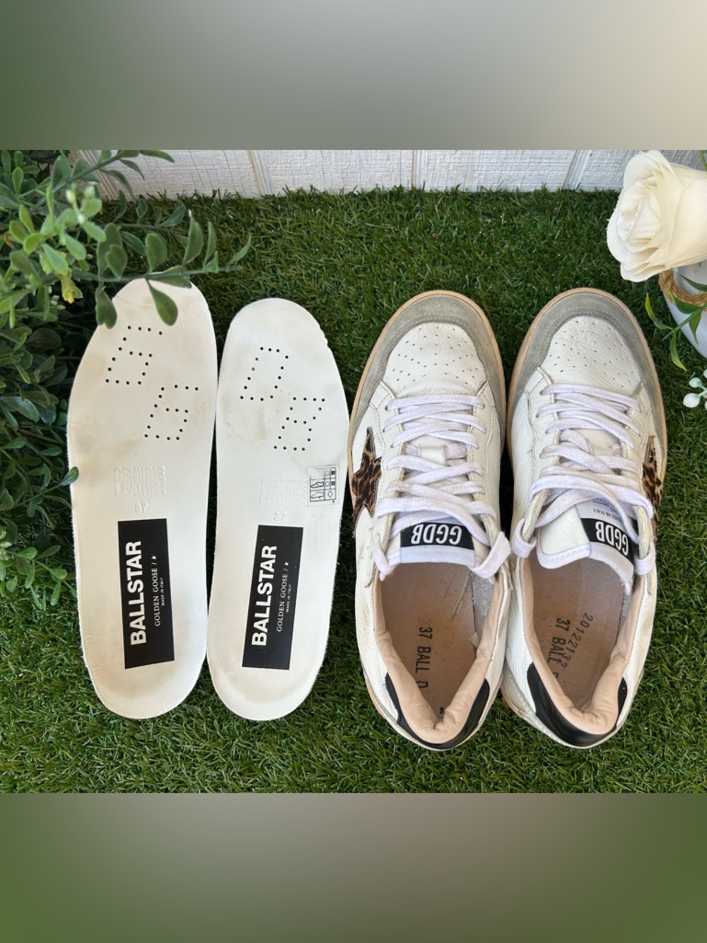 Golden Goose Ball Star with leopard print pony skin star and black heel tab 37 - Picture 15 of 17